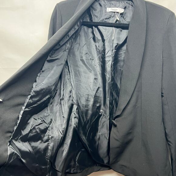Copperose Paris Button Front Women's Black Blazer Jacket Size Large - Picture 4 of 10